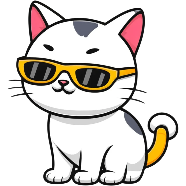 Cat with sunglasses emoji