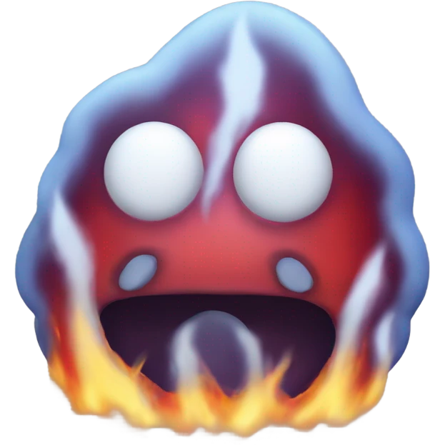 Fire blob emoji