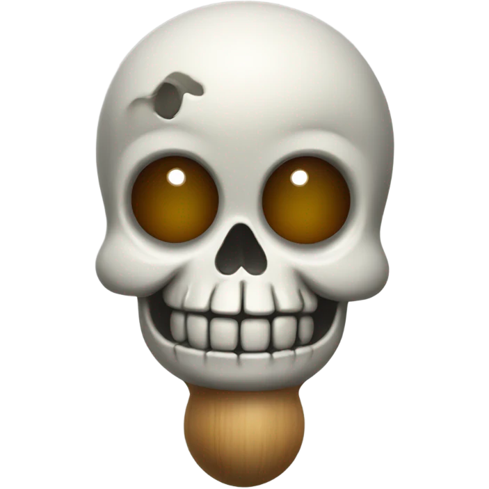 Skull baby rattle emoji