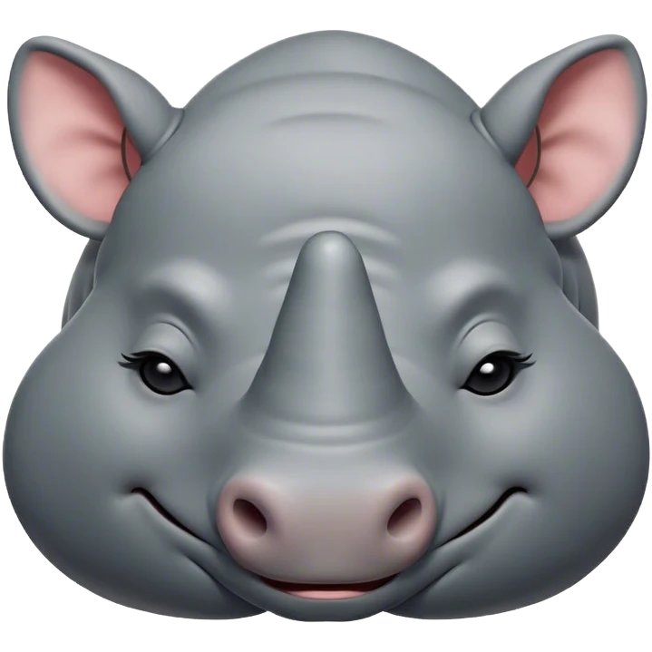 Meme-Worthy Cute Sleeping Rhinoceros Portrait Emoji, Head resting peacefully with a contented smile, showcasing a massive, robust build and a luxuriously soft slate-gray hide, eyes shut in a serene, restful nap, Simplified yet hilariously adorable features, highly detailed, glowing with a soft, drowsy light, high shine, relaxed and utterly lovable, stylized with an air of playful laziness, bright and heartwarming, soft glowing outline, capturing the essence of a comically sleepy rhinoceros, so meme-worthy it feels like it could instantly become the next viral sensation of adorable slumber! emoji