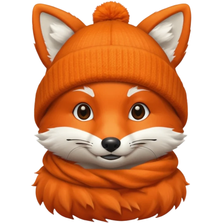 A fox wearing a beanie emoji