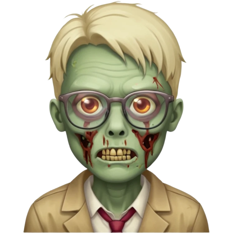 glasses zombie emoji