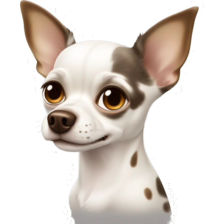 White Chihuahua with brown spots emoji