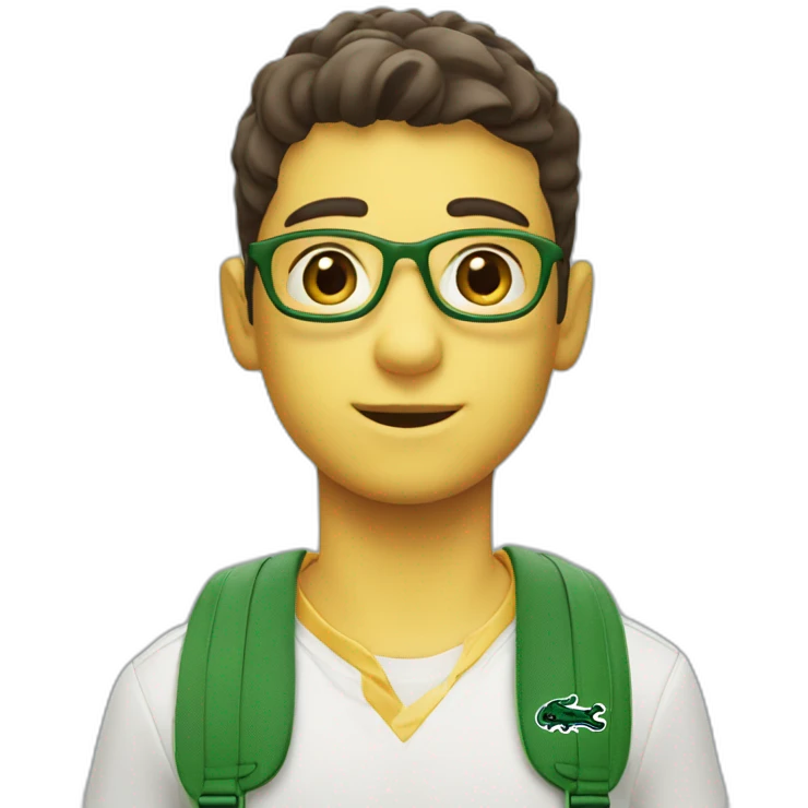 Lacoste shoulder bag boy emoji