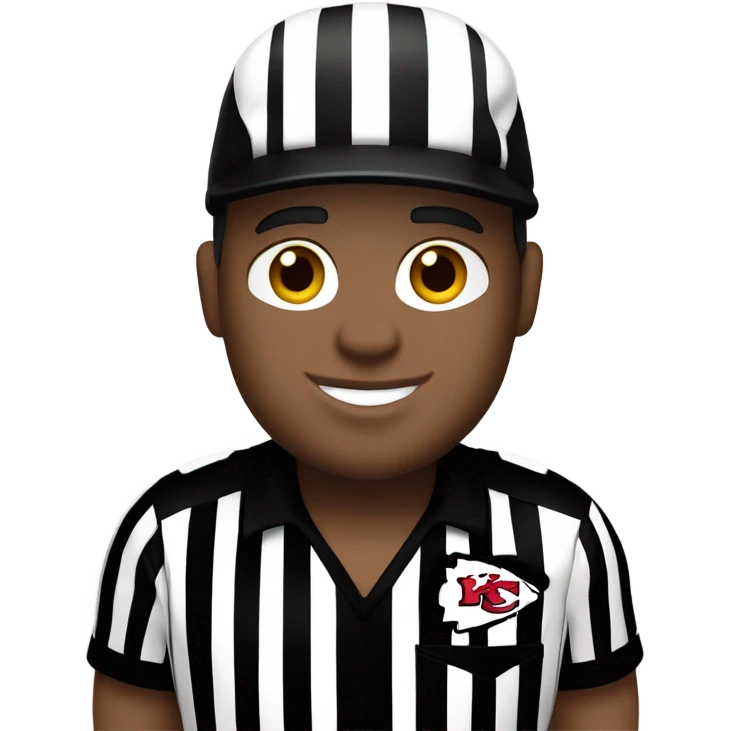 Football Ref wearing chiefs gear  emoji
