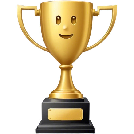 a trophy mobile phone emoji