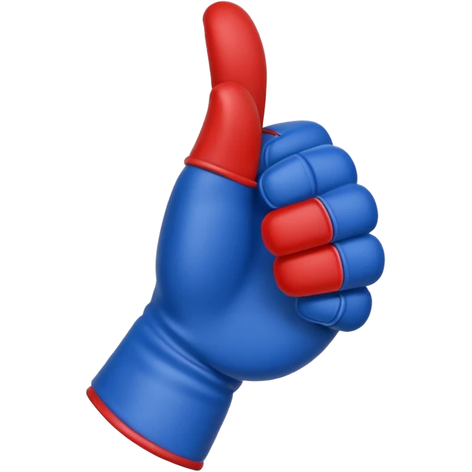#1 glove thumbs up football fanin blue (#00A3E0) and red (#F9423A)  emoji