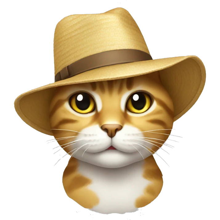 Hat cat emoji