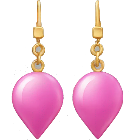 Pink earrings emoji