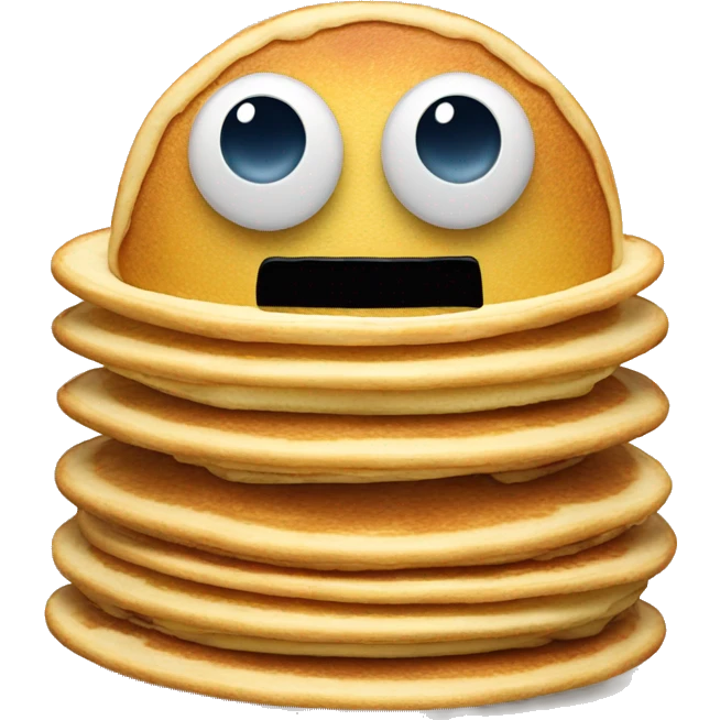 A robot named flopatron made out of pancakes emoji