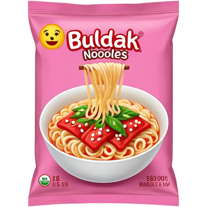 Buldak noodles packet pink original  emoji