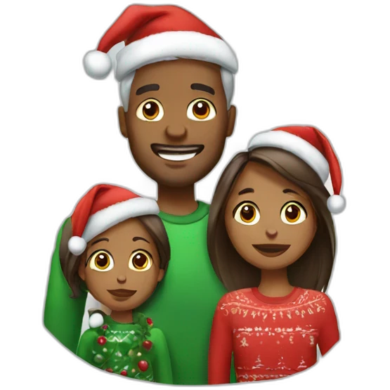 Family in Christmas emoji