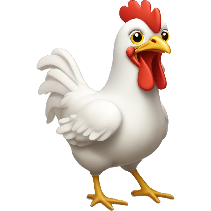 Racing chicken emoji