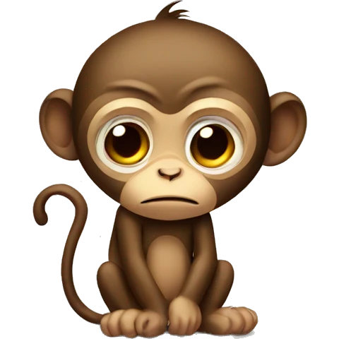Sad monkey emoji