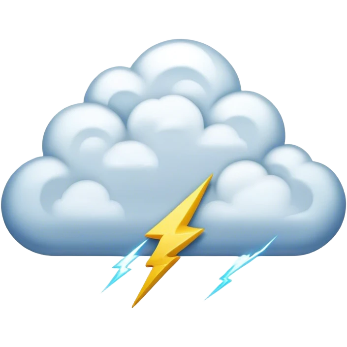 Lightening clouds emoji