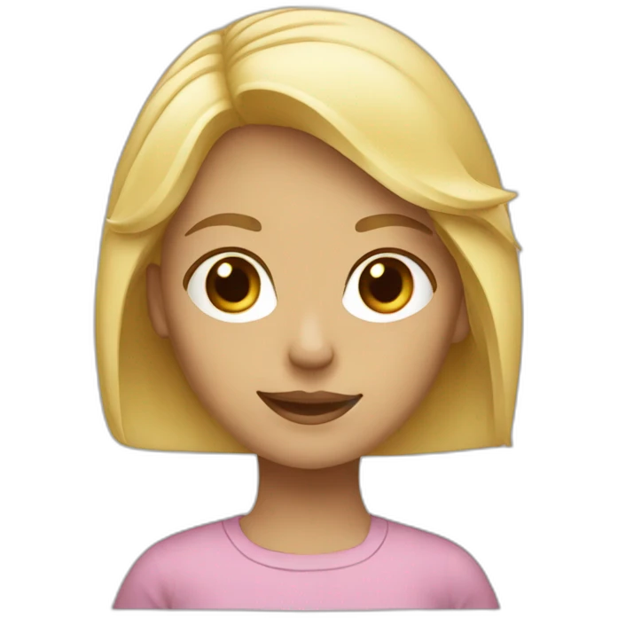 laptp girl with blond hair emoji