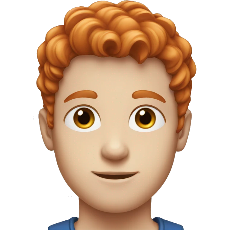 young guy with Redhead hair and blue eyes emoji