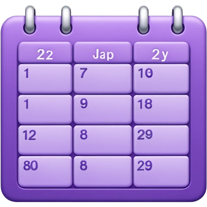 purple weekly calender emoji