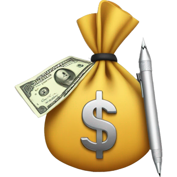 make a pen that has a dollar sign but that is an actual arrow pointing at a money bag emoji