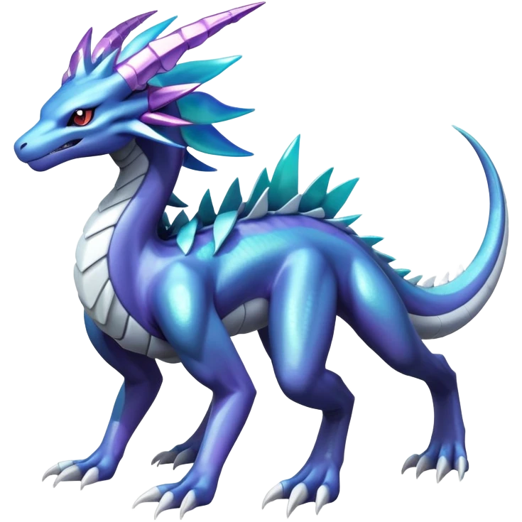  cool edgy shiny colorful Suicune-Dialga-Reptile full body emoji