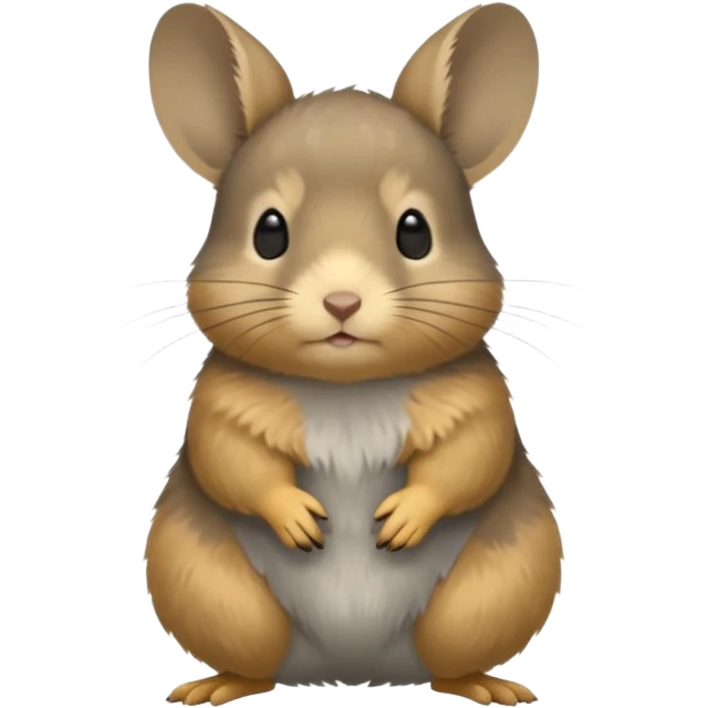 American pika animal with gray-brown fur and no tail emoji