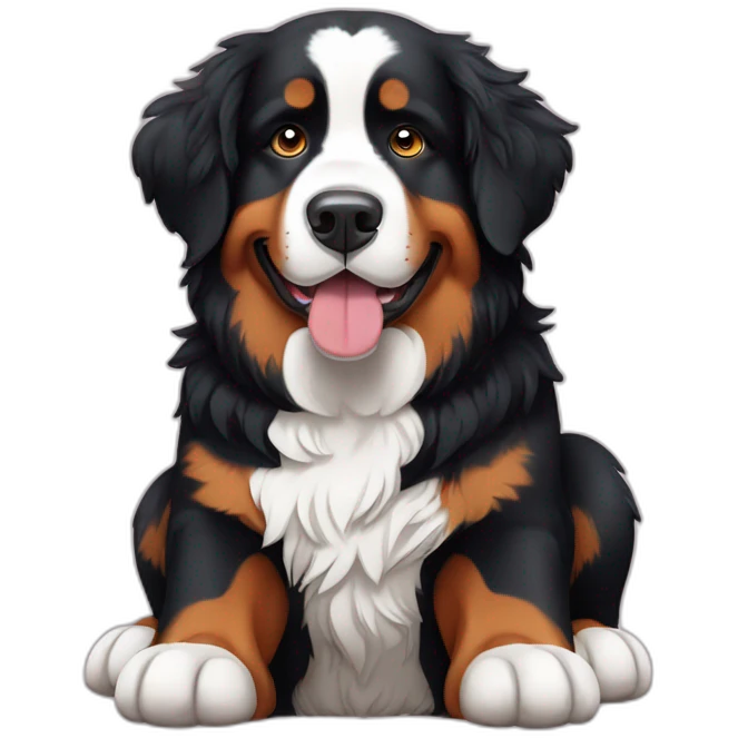 Bernese mountain dog loving bernese mountain dog emoji