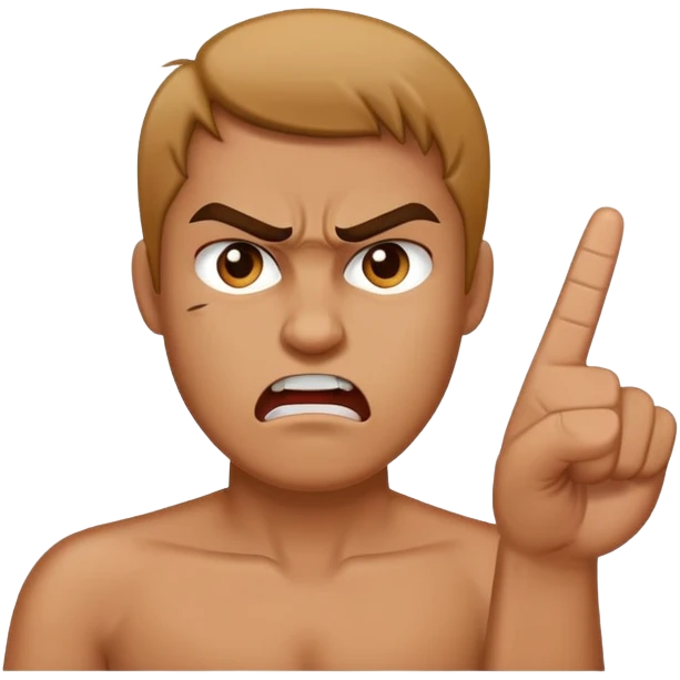 Someone angry sticking their middle finger up emoji