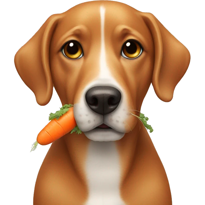 Dog eating a carrot  emoji