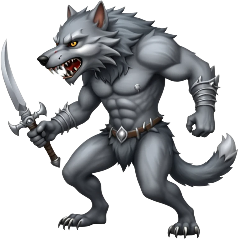 Werewolf on weapon  emoji