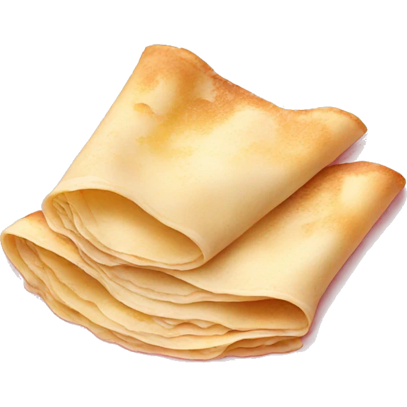 Crepes on a light pink plate emoji