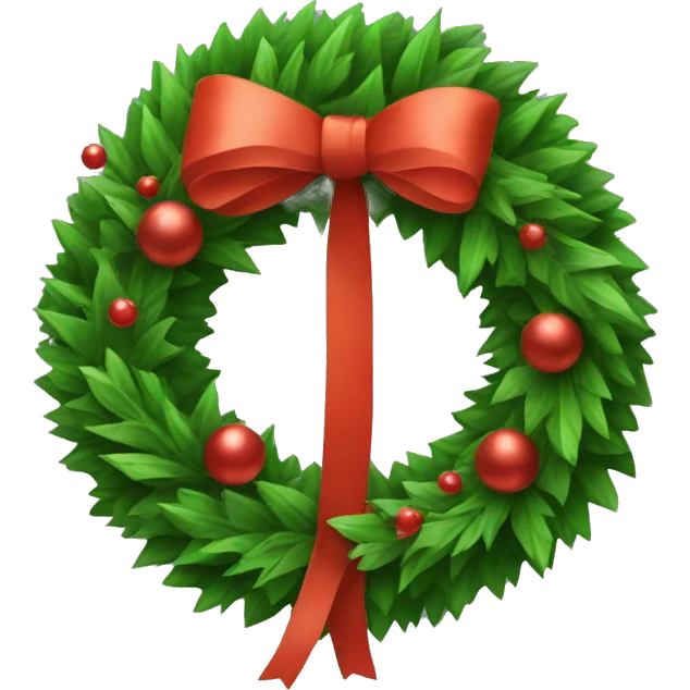 Christmas wreath emoji