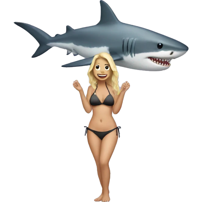 shark with a bikini  emoji