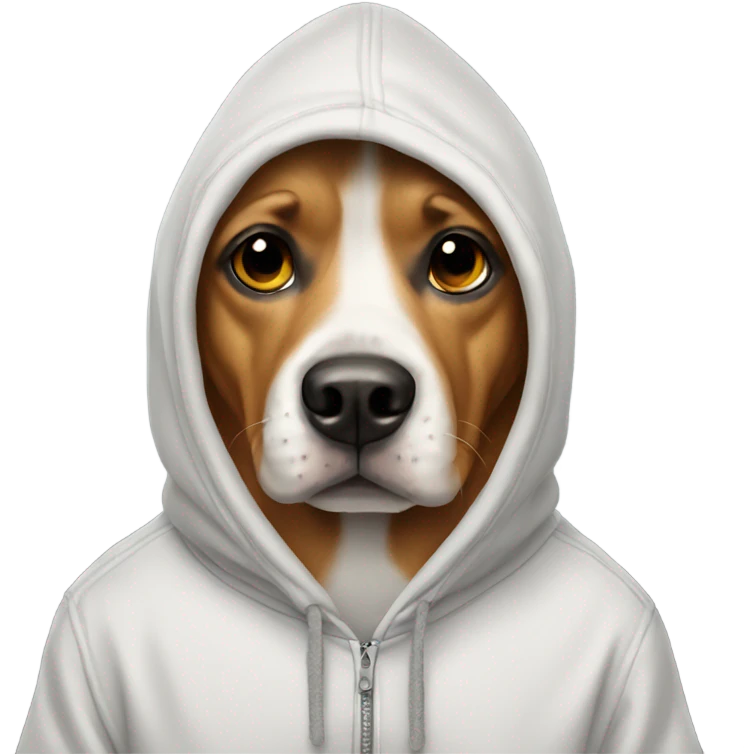 Dog wearing hoodie  emoji