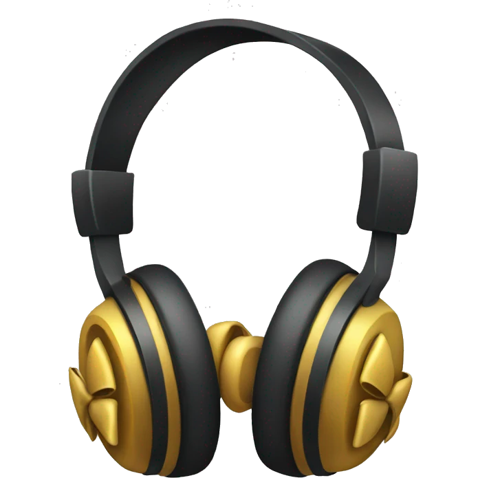 Headphones with bows emoji