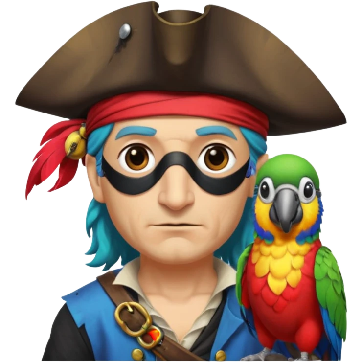 pirate and parrot emoji