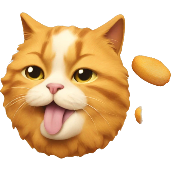 Cat eating chicken nuggets  emoji