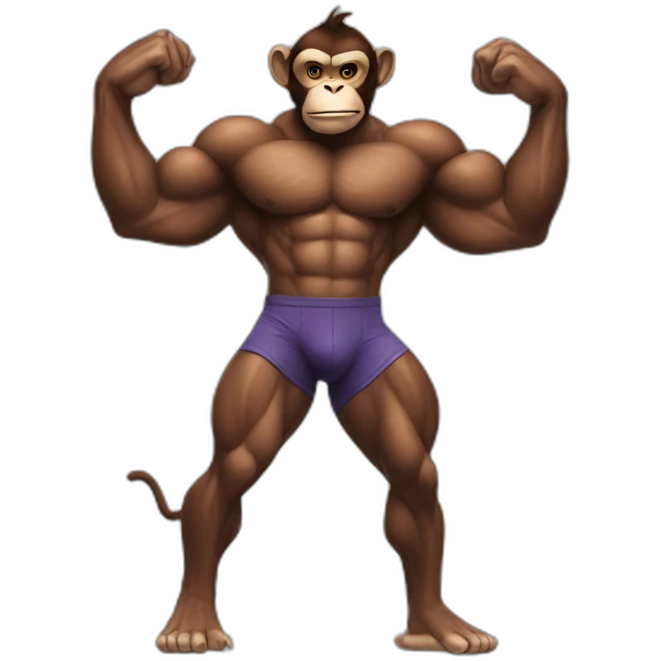 Monkey Bodybuilder emoji