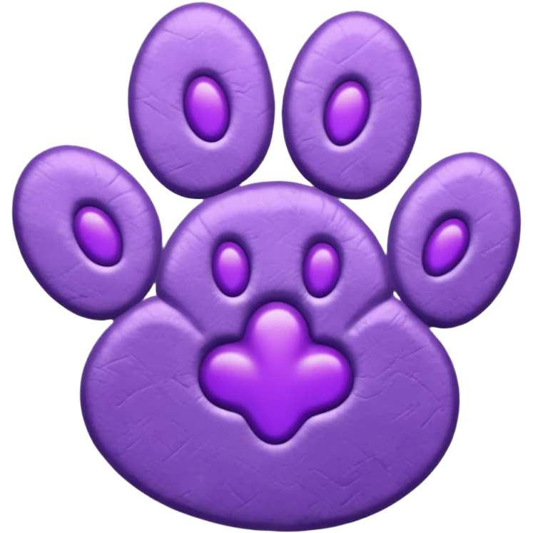 purple pawprint emoji