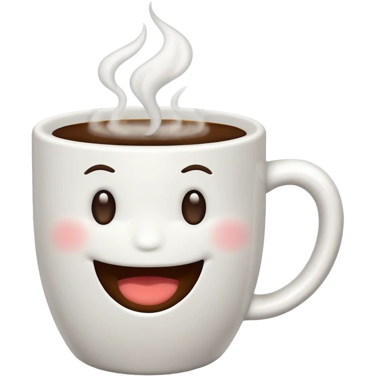 Happy coffee cup emoji