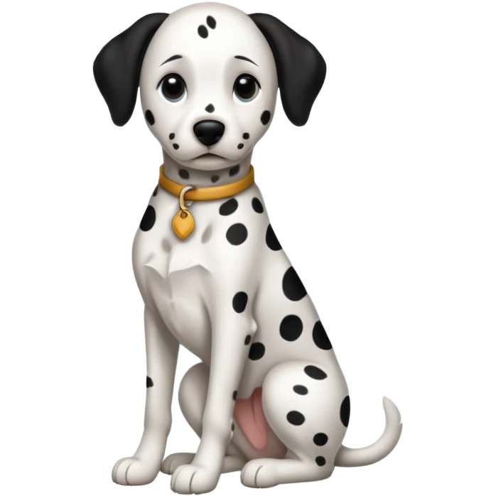 Chien dalmatien assis et debout.  emoji