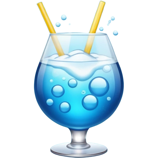 Alcohol beverage, blue buzz ball emoji