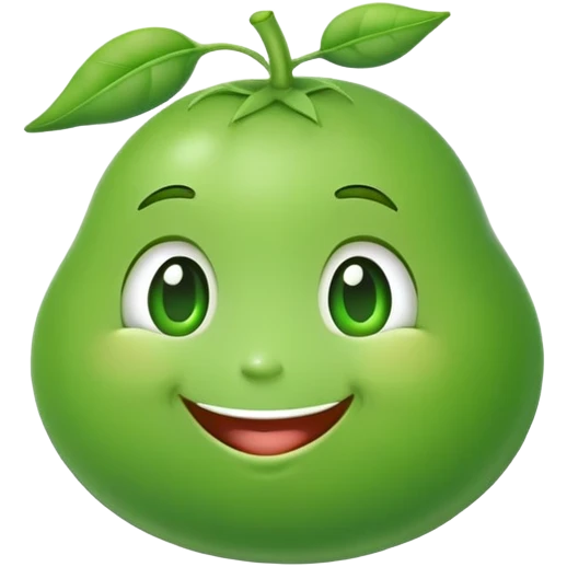 cute smiling green pea emoji