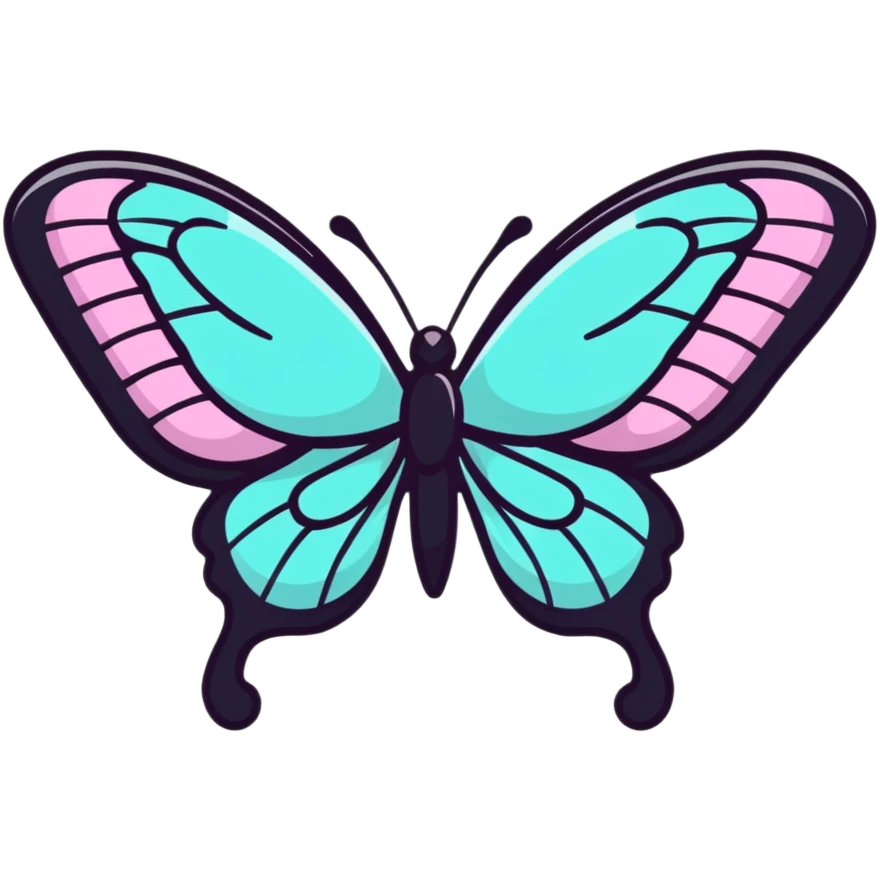 aesthetic butterfly with sparkles emoji