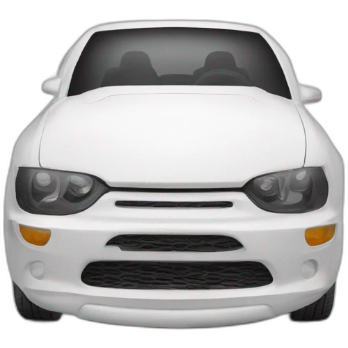 Logo coche blanche dans rond noir emoji
