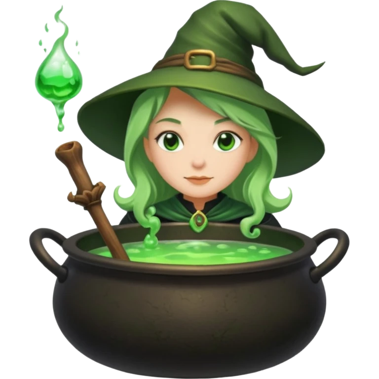 green witch cooking potion emoji