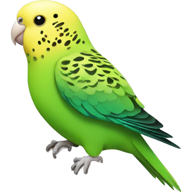 green budgie with yellow head emoji