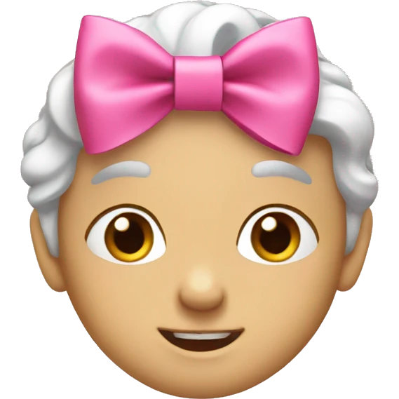 Babu pink bow emoji