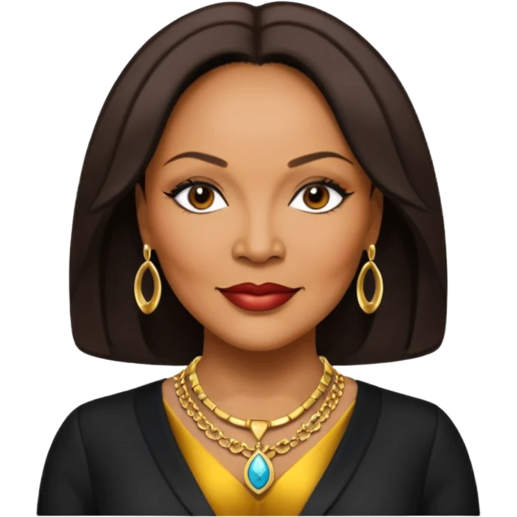 Lynn Whitfield with dark brown hair emoji
