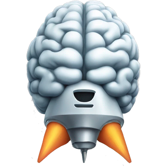 brain in a rocket emoji