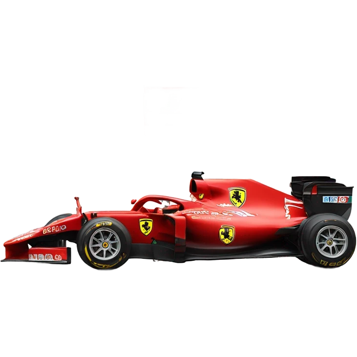 The Ferrari f1 car emoji